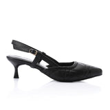 Mr Joe - Black Slingback Kitten Heels – Elegant & Comfortable for Any Occasion - 3020