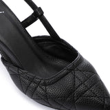 Mr Joe - Black Slingback Kitten Heels – Elegant & Comfortable for Any Occasion - 3020