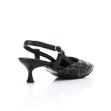 Mr Joe - Black Slingback Kitten Heels – Elegant & Comfortable for Any Occasion - 3020