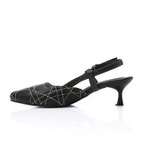 Mr Joe - Black Slingback Kitten Heels – Elegant & Comfortable for Any Occasion - 3020