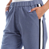 Red circle -  - Trousers with elastic waist and stripe