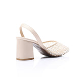 Mr Joe -  Elegant Rhinestones -Embellished Mesh Slingback Heels
