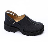 Mr Joe -  Stylish Blue Jeans Chunky Sandals