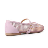 Mr Joe - Women's Purple Mesh Ballerina Flats