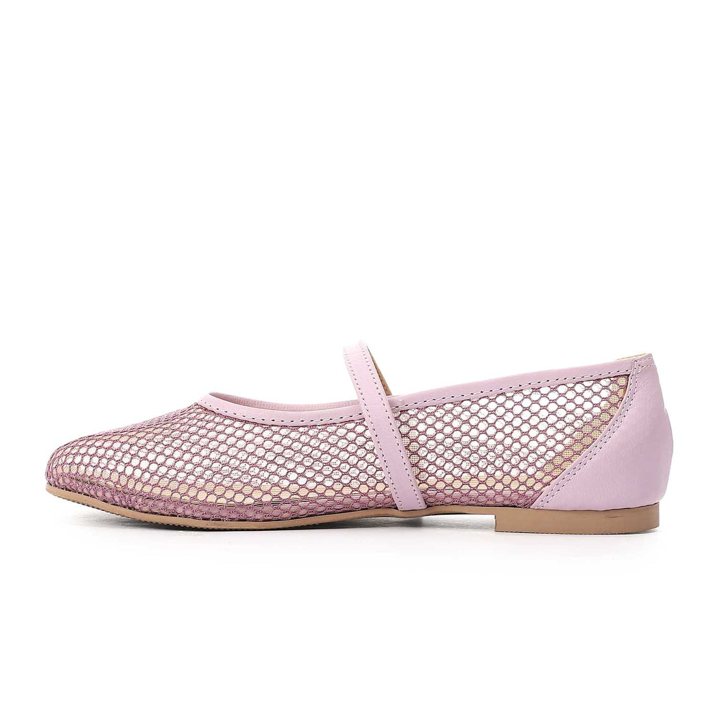 Mr Joe - Women's Purple Mesh Ballerina Flats