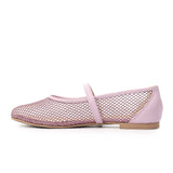Mr Joe - Women's Purple Mesh Ballerina Flats