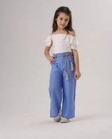 Rokido - 2-piece set, brown linen pants with a spinderella top