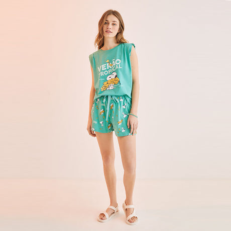 Women Secret - Short pajamas with straps Snoopy watermelons - Sold by FIG