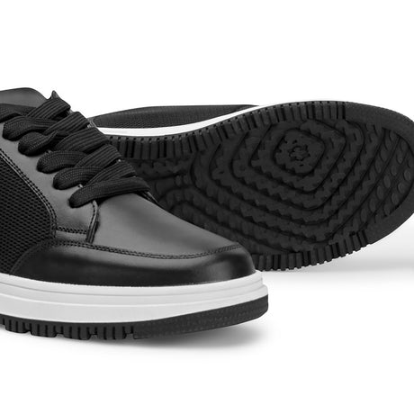Brio - Men’s Black Sneakers with White Sole