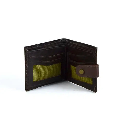 Leazus - Leather Brown wallet - S-22LOCK-BROWN
