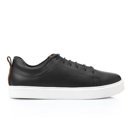 Mr Joe - Lace Up Round Toecap Flat Sneakers  For Men