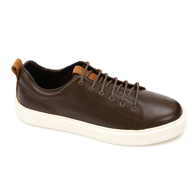 Mr Joe - Lace Up Round Toecap Flat Sneakers  For Men