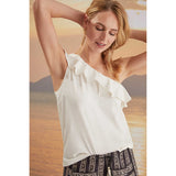 Women Secret - Cotton asymmetric top - Sold by FIG