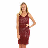 Red circle -  Side Slits Sleeveless Knitted Cover up