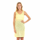 Red circle -  Side Slits Sleeveless Knitted Cover up