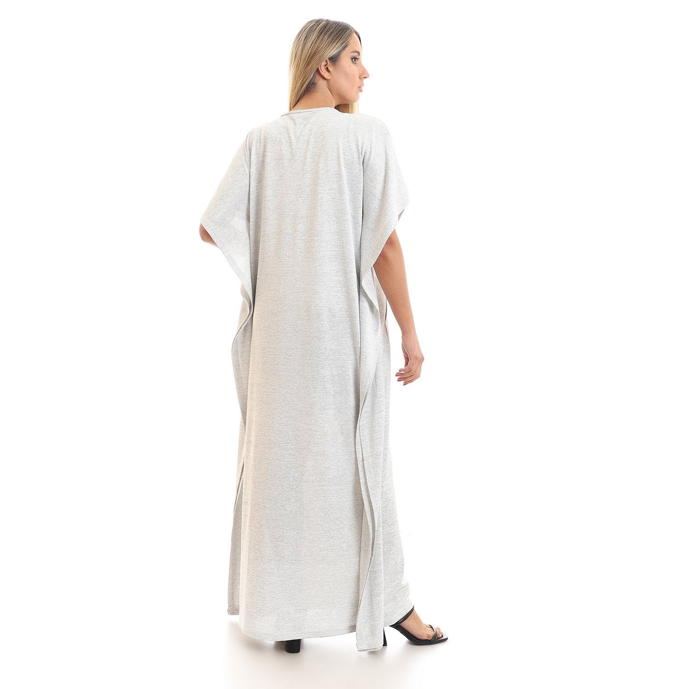 Red circle -  Wide Sleeves V Neck Slip On Kaftan