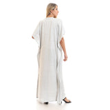 Red circle -  Wide Sleeves V Neck Slip On Kaftan