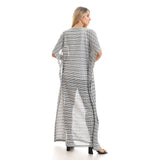 Red circle -  Wide Sleeves V Neck Slip On Kaftan
