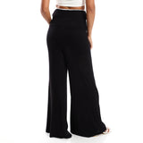 Red circle -  Solid Pattern Flare Fit Pants