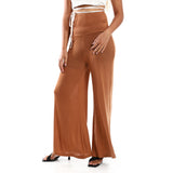 Red circle -  Solid Pattern Flare Fit Pants