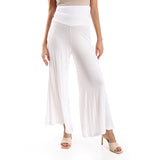 Red circle -  Solid Pattern Flare Fit Pants