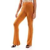 Red circle -  Flare Fit Black Solid Pants