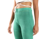 Red circle -  Flare Fit Black Solid Pants
