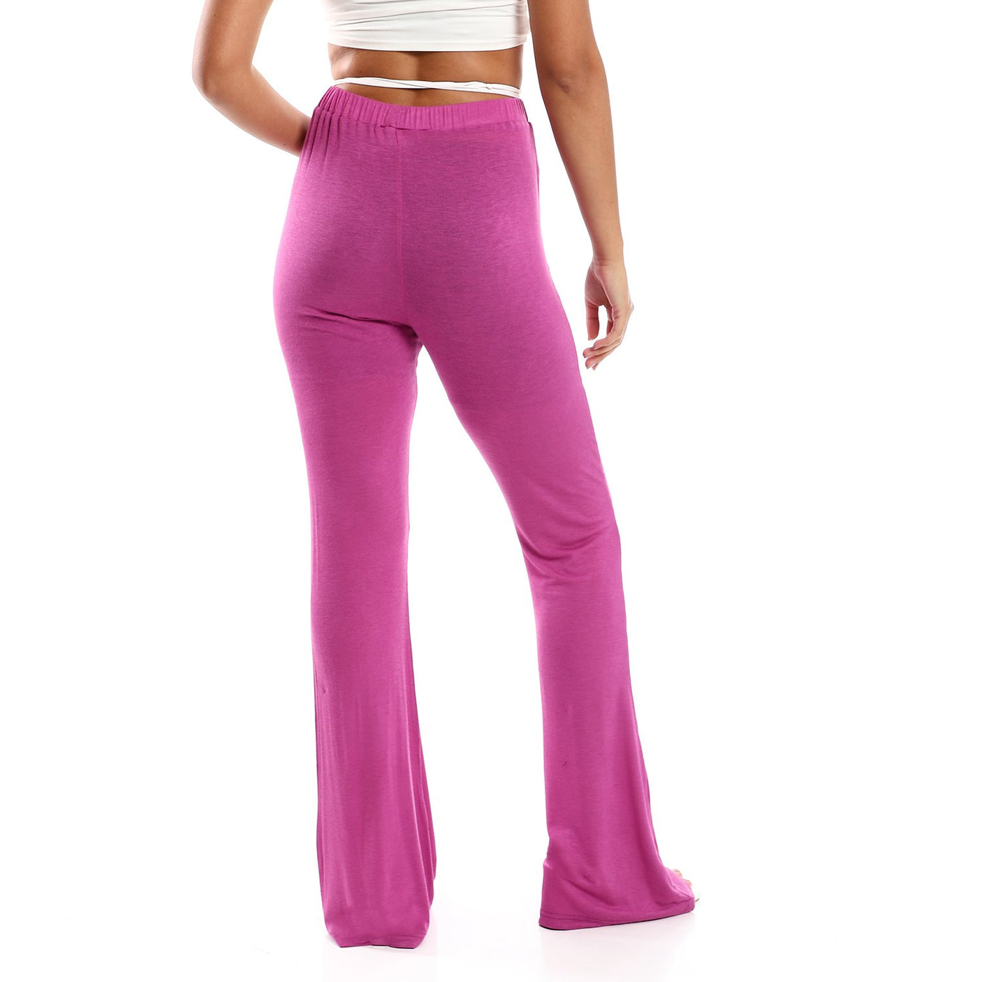 Red circle -  Flare Fit Black Solid Pants