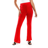 Red circle -  Flare Fit Black Solid Pants