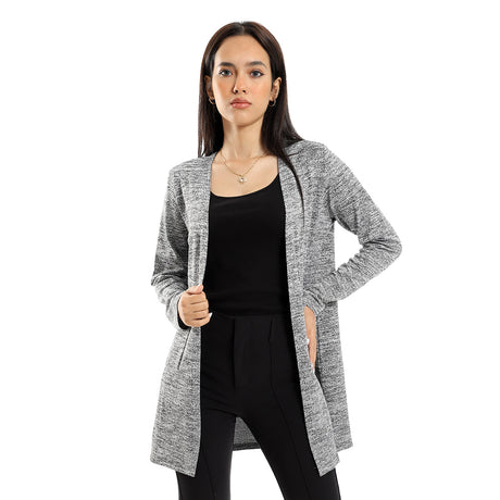 Red circle -  - Plain Red Long Sleeves Slip On Cardigan