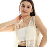 Red circle -  Patterned Slip On Cotton Cardigan