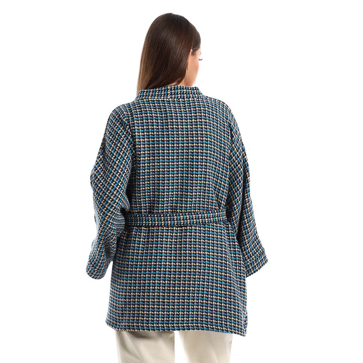 Red circle -  - Women's open jacket with wide sleeves