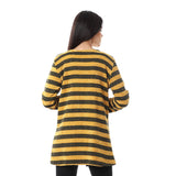 Red circle -  Wild Striped Cardigan With Pockets