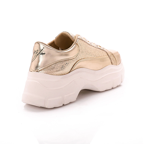 Mr Joe - Chunky Plain Lace Up Sneakers For Women