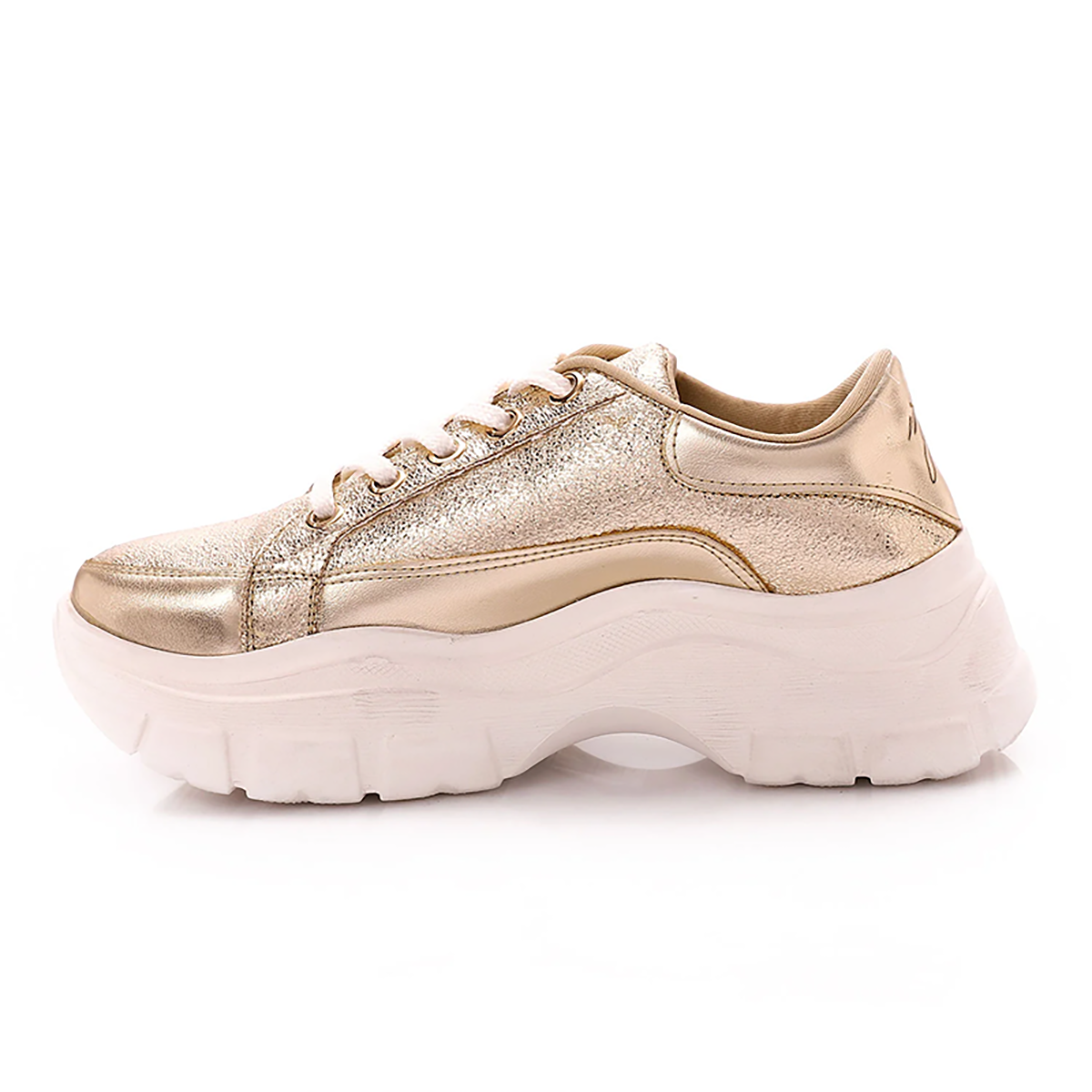 Mr Joe - Chunky Plain Lace Up Sneakers For Women