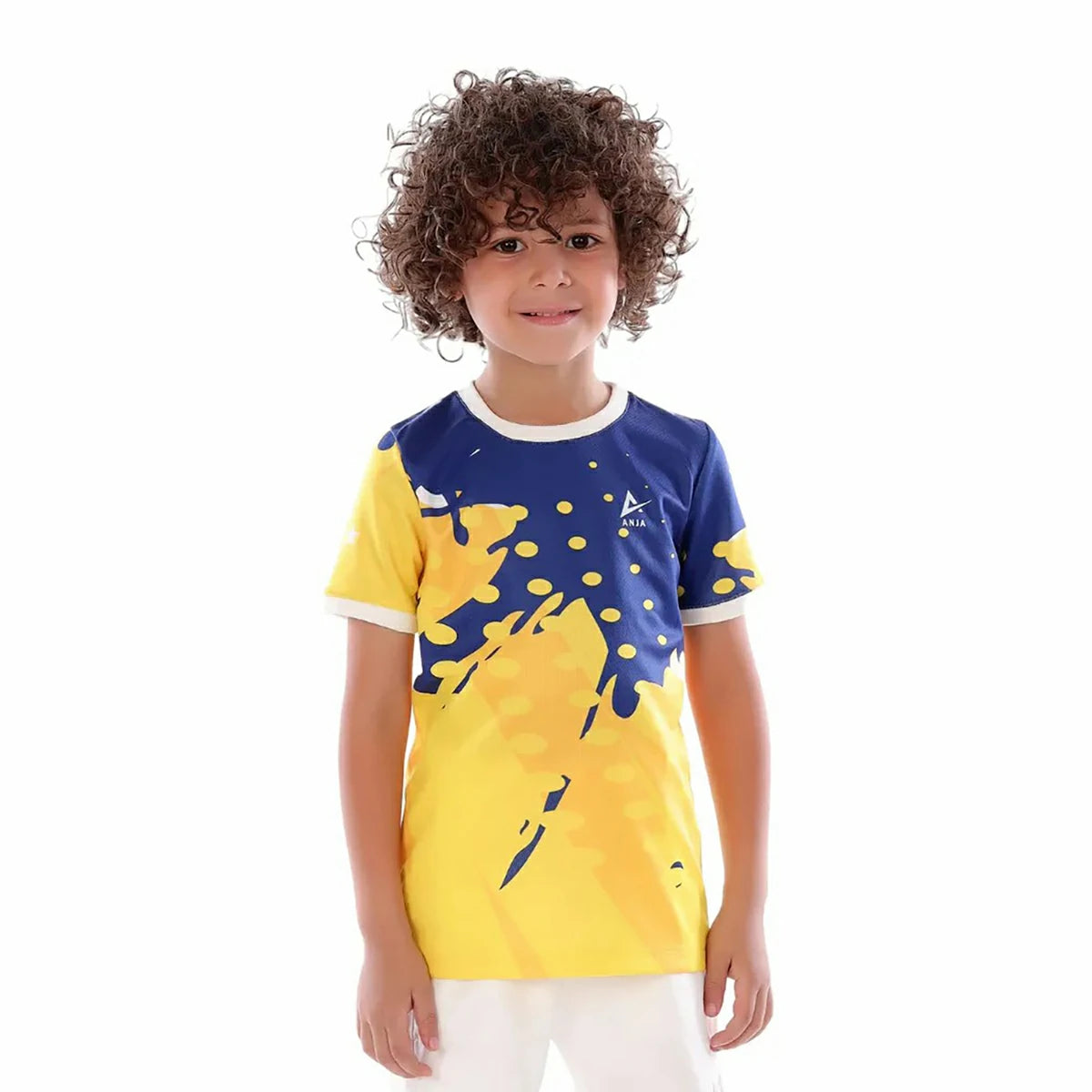 Anja - Yellow and Blue Football T-shirt 0037-For boys