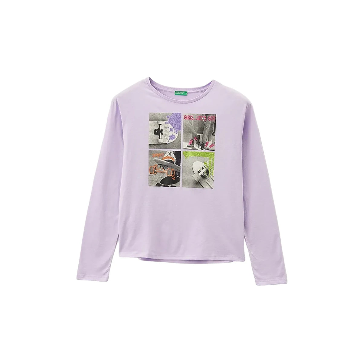 United Colors Of Benetton - Long Sleeve Printed T-shirt - Sold by FIG