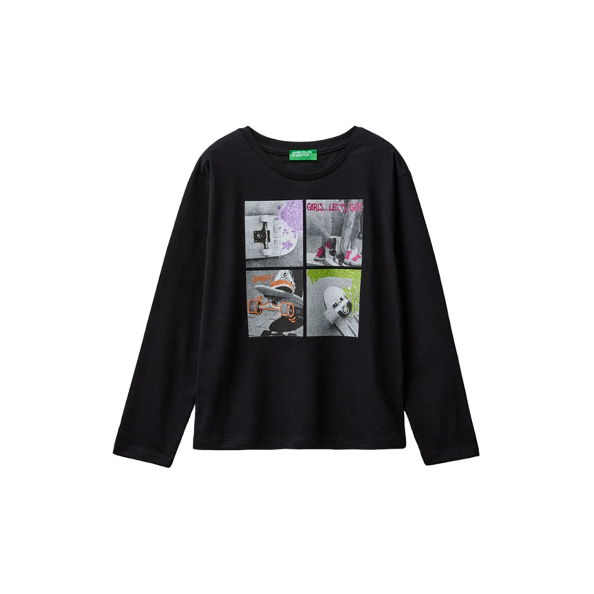 United Colors Of Benetton - Long Sleeve Printed T-shirt - Sold by FIG