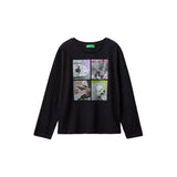 United Colors Of Benetton - Long Sleeve Printed T-shirt - Sold by FIG