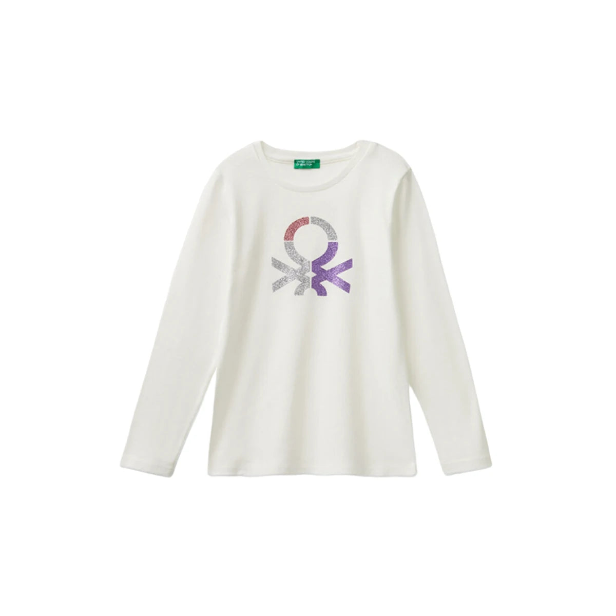 United Colors Of Benetton - Glitter Printed Long Sleeve T-shirt - Sold by FIG