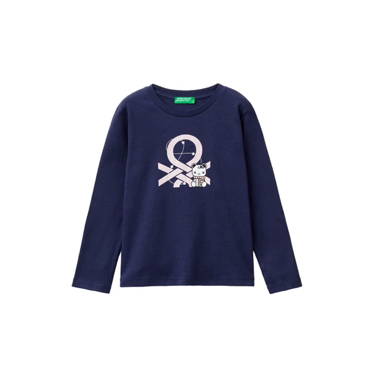 United Colors Of Benetton - Long Sleeve Crew Neck T-shirt - Sold by FIG