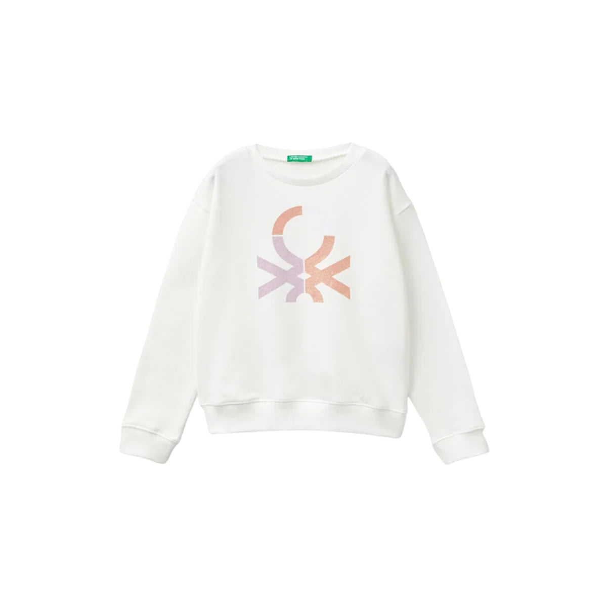 United Colors Of Benetton - Glittery Logo Long Sleeve Sweater - Sold by FIG