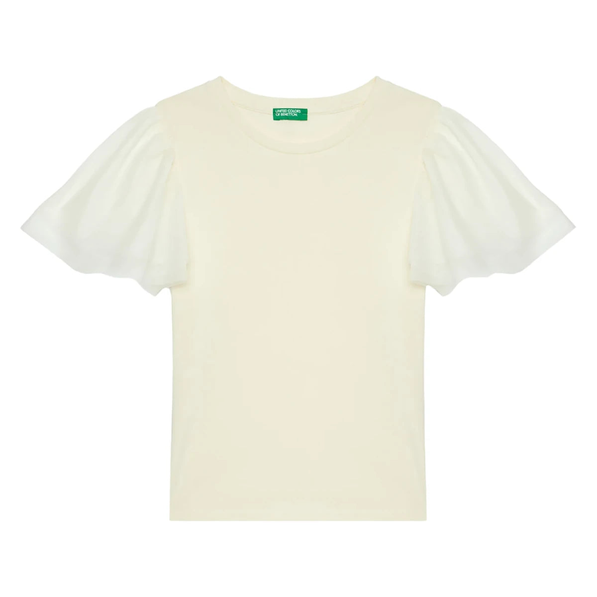 United Colors Of Benetton - Ruffle Sleeve T-shirt - Sold by FIG