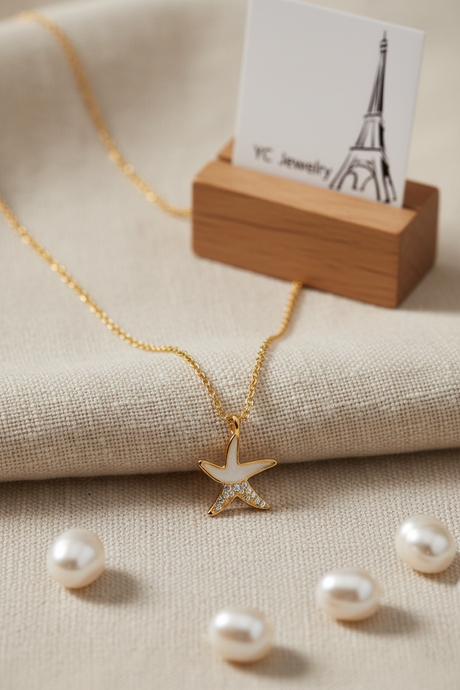 Women’s Necklace Starfish Pendant, Elegant Design