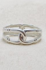 Plated Metal Interlocking Links Bracelet