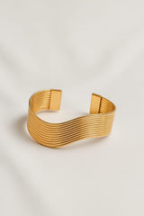 Elegant Wavy Stainless Steel Bracelet