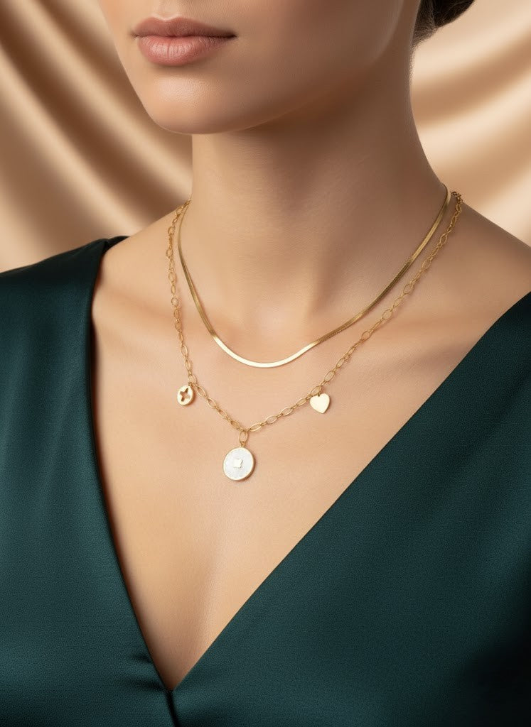 Women’s Necklace Layered Design Dangle Elegant Touch