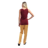 champs land - Sleepwear Set Of 2 Satin Pajama Set-Gold*Maroon