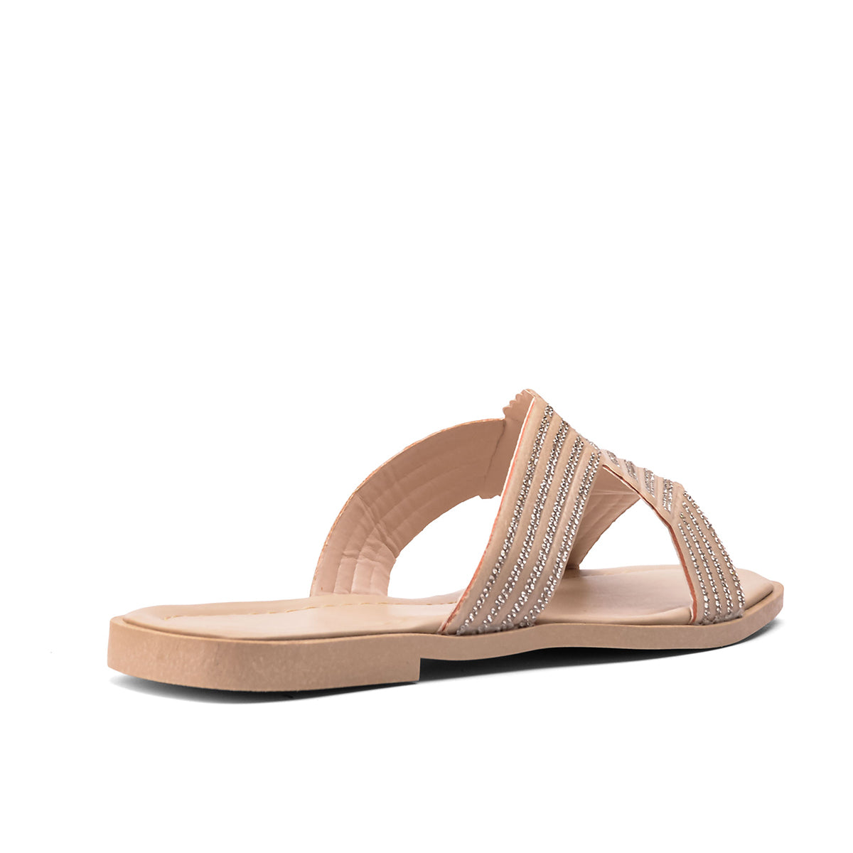 v branda - Slipper Leather With Glitter - women