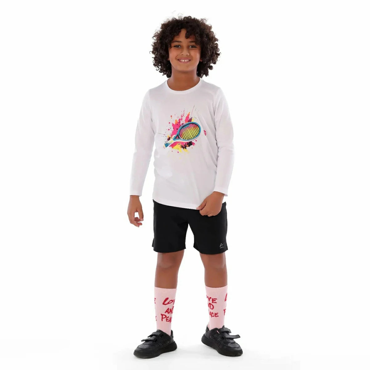 Anja - White Tennis T-Shirt 0087-For boys